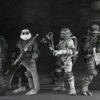 Pack 4 Figuras Universal Monsters x Teenage Mutant Ninja Turtles en Blanco y Negro 18 cm - NECA