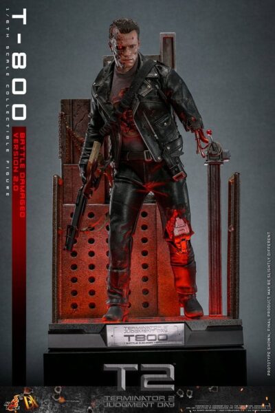 Figura T-800 (Battle damage 2.0) Terminator 2 Hot Toys 1/6