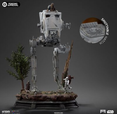 Estatua AT-ST y Chewbacca Star Wars Demi Art Scale 1/20 Iron Studios