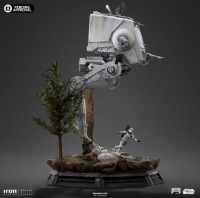 Estatua AT-ST y Chewbacca Star Wars Demi Art Scale 1/20 Iron Studios