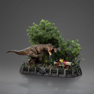 Figura T-Rex Chase Demi Art Scale 1/20 Jurassic Park Iron Studios