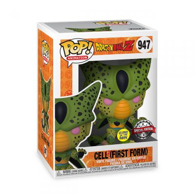 cell first form dragon ball funko pop glow in the dark