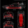 Back to the Future II Premium UMS Action vehicle 1/6 Time Machine 74 cm