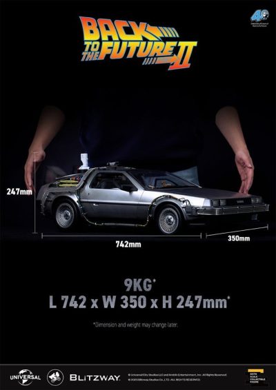 Back to the Future II Premium UMS Action vehicle 1/6 Time Machine 74 cm