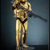 Figura Clone Trooper Gold Chrome Version Star Wars Exclusiva Hot Toys
