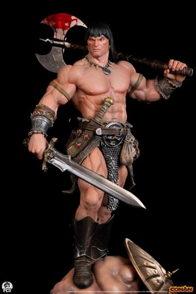No he podido acabar. Como si estuviese enfocando los ojos. Como una cámara que enfoca y desenfoca. No sé como definirlo Conan the Barbarian Statue Conan 58 cm