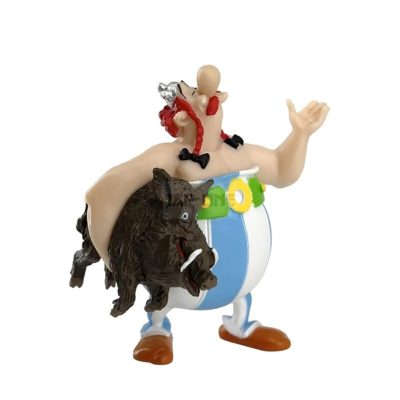 Obelix llevando un jabalí