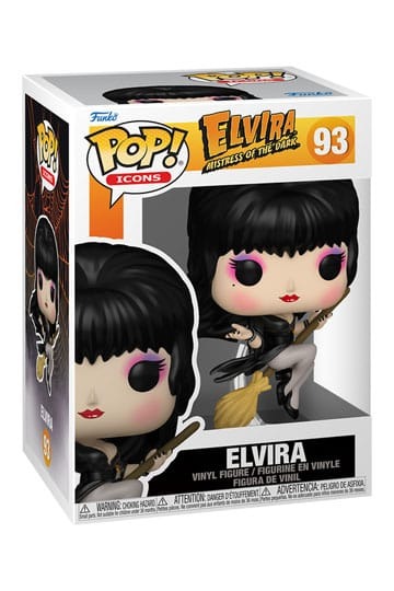 Elvira POP! Icons Vinyl Figura Elvira Broom 9 cm