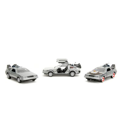 DELOREAN SET 3 VEHICULOS 1/32 SCALE BACK TO THE FUTURE