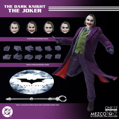 joker mezco the dark knight con accesorios