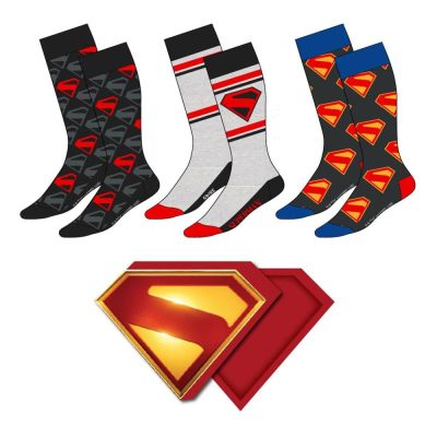 DC Comics Pack de 3 Pares de calcetines Superman 38-45