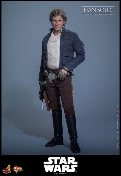 han solo imperio contraataca hot toys de pie