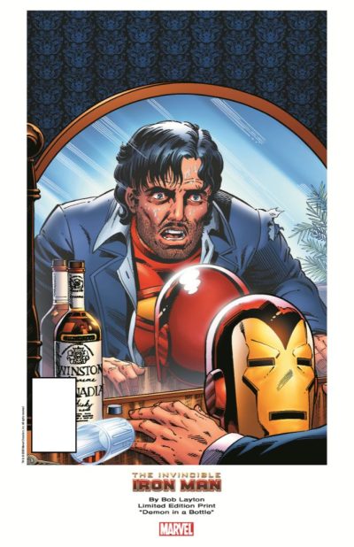 lamina demonio en una botella bob layton firmada
