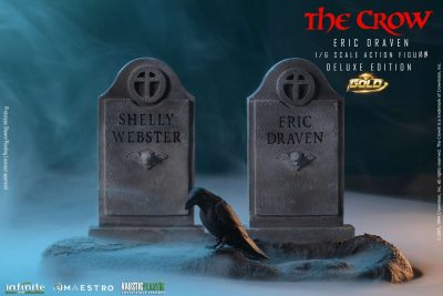 figura the crow deluxe gold eric draven kaustic plastik lapidas