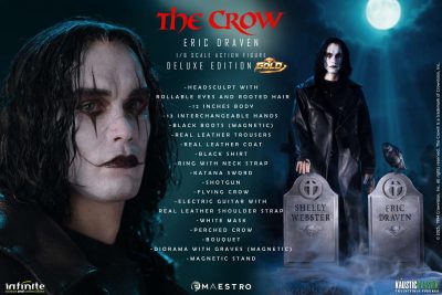 figura the crow deluxe gold eric draven kaustic plastik especificaciones
