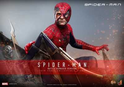 spiderman battle damage hot toys