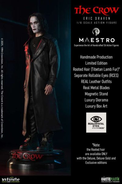 the crow deluxe kaustik plastik figura especificaciones