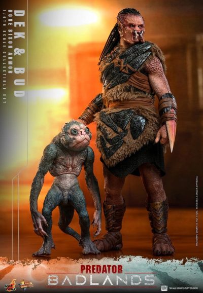 Predator: Badlands Movie Masterpiece Action Figures 2-Pack 1/6 Dek (Bone Bison Armor) and Bud 31 cm