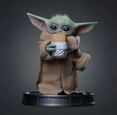 Figura Grogu Food Cart Snack - The Mandalorian (14 cm) de Iron Studios