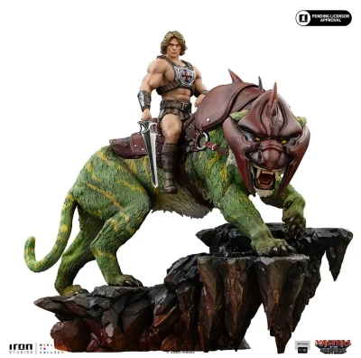 Figura He-Man and Battle Cat - Masters of the Universe (33 cm) de Iron Studios