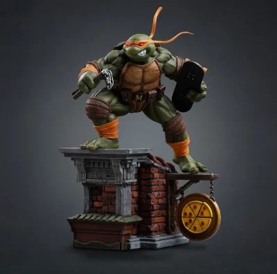 Figura Michelangelo Unleashed - Teenage Mutant Ninja Turtles (24 cm) de Iron Studios