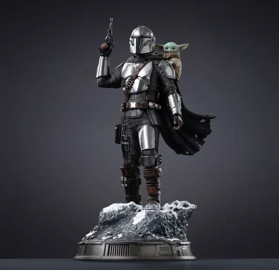 Figura The Mandalorian and Grogu - The Mandalorian (25 cm) de Iron Studios