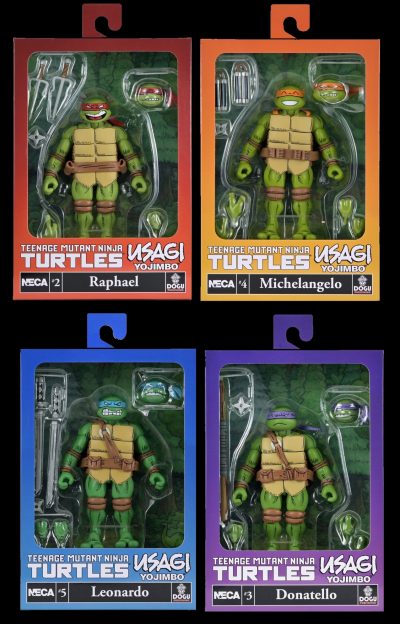 Pack 4 Figuras TMNT x Usagi Yojimbo Neca