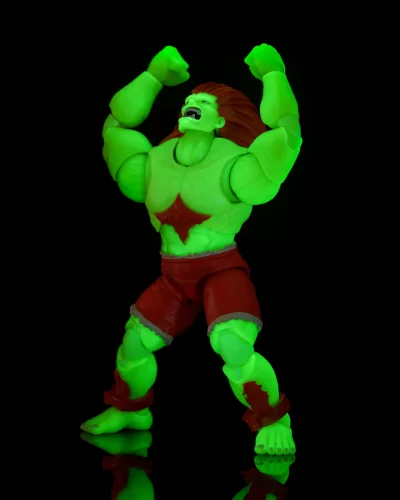Street Fighter Ultra Ii Blanka Player 2 Glow In The Dark Action Figure Limited Edition