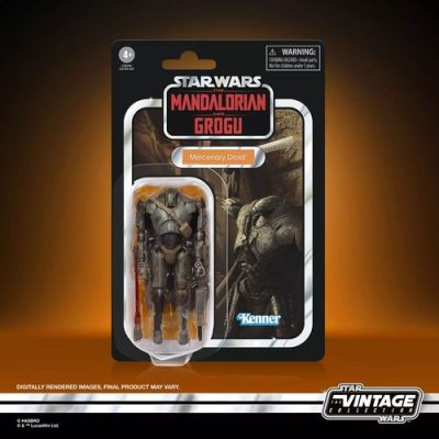 MERCENARY DROID FIGURA 9,5 CM STAR WARS: THE MANDALORIAN AND GROGU THE VINTAGE COLLECTION