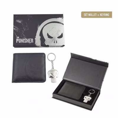 SET REGALO CON CARTERA MARVEL THE PUNISHER