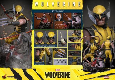 deluxe figura wolverine videogame hot toys lobezno accesorios