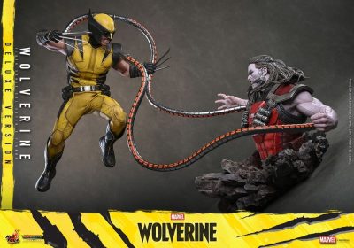 deluxe figura wolverine videogame hot toys lobezno detalle rojo omega
