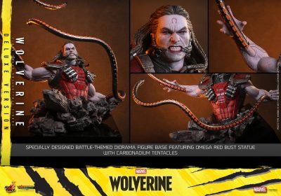 deluxe figura wolverine videogame hot toys lobezno esculpido red omega diorama