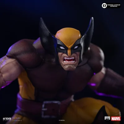 estatua wolverine infinity gauntlet iron studios detalle esculpido
