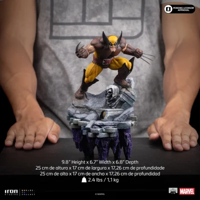 estatua wolverine infinity gauntlet iron studios medidas