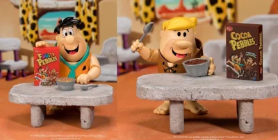 Pack 2 Figuras Pedro Picapiedra Y Pablo Mármol Con Cereales Jada Toys